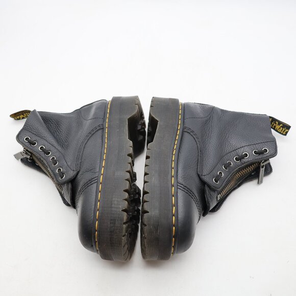 Doc Dr. Martens Sinclair Women’s Size 8 Black Leather Zip-Up Lace Platform Boots - Picture 7 of 11
